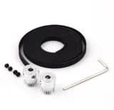 2Pcs GT2 Pulley 20 Teeth 5mm Bore + 2 Meter GT2 Timing Belt 6mm Width Set for 3D Printer, CNC , Laser Engraver