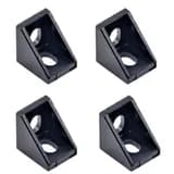 4Pcs Set Black Corner Bracket 90 degree Joint for Aluminium Profile T-Slot/ V-Slot 20 Series