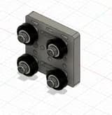 3d Printed Gantry Plate Including V Wheels Set