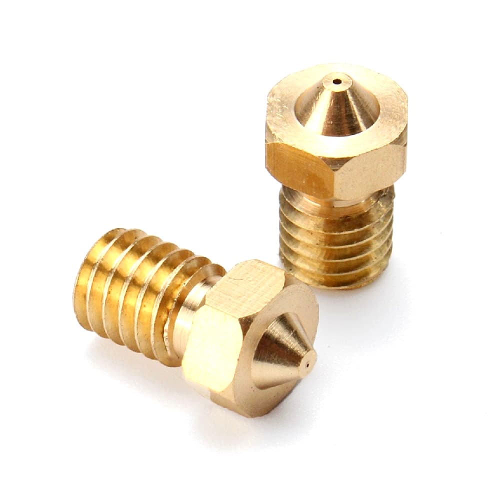 3D Printer Brass Nozzle for E3D Extruder M6 thread 1.75mm Diameter - Main Product View | Superb Tech India