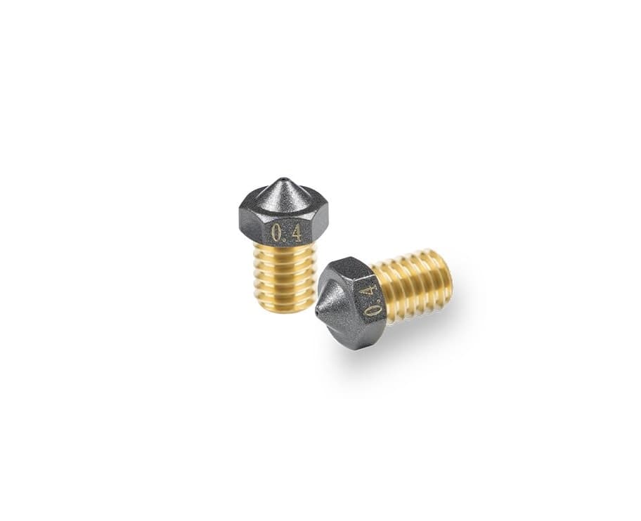 Teflon Coated Nozzle 0.4mm for 3D Printer E3D V6 Hotend - Angle & Detail View | Superb Tech India