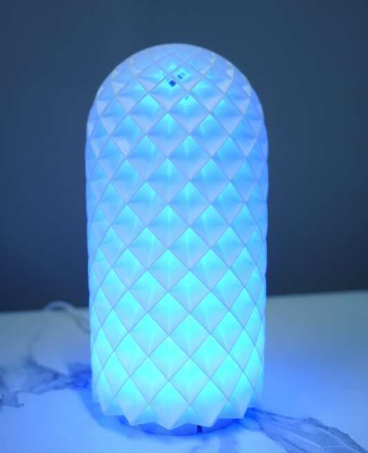 3D Printed RGB LED Modern Table Lamp - Main View