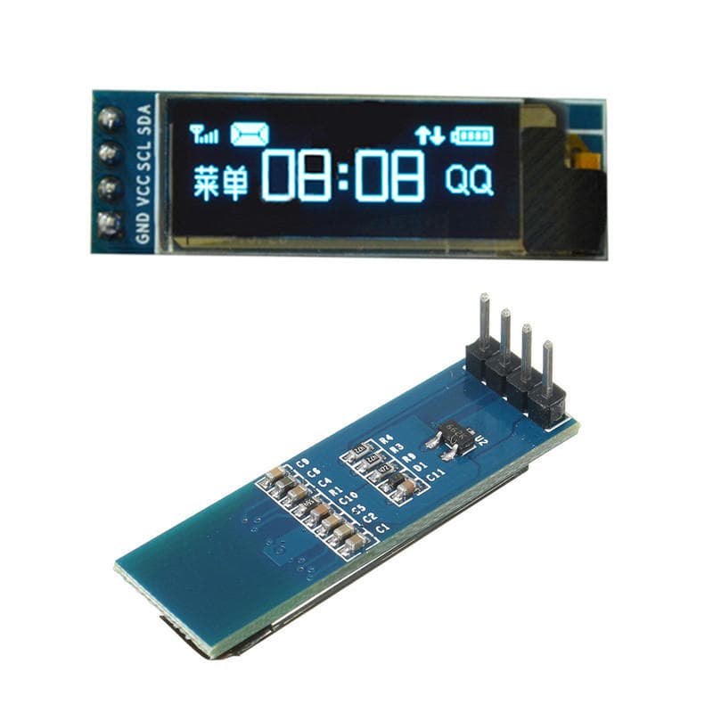 0.91 Inch OLED Display module 128x32 White Color I2C - Main Product View | Superb Tech India