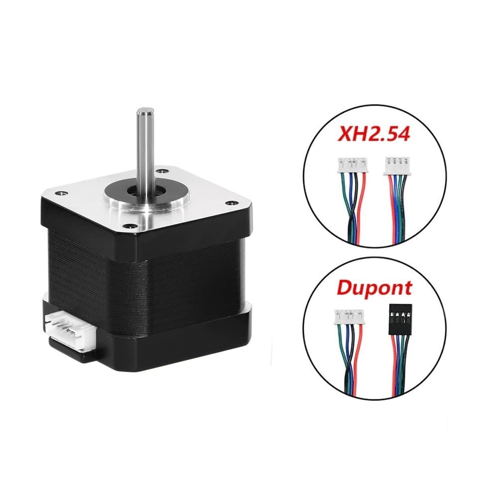 17HS4401S NEMA 17 Stepper Motor Black Hybrid 4.2KGCM 1.5A with 1M Long Cable - Main Product View | Superb Tech India