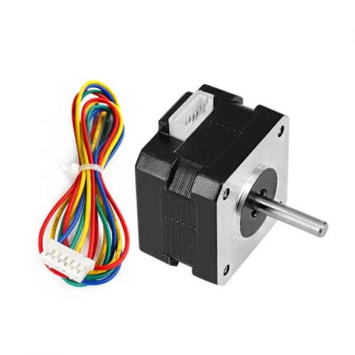 NEMA 17 Stepper Motor 17HS2408S 0.6A 1.2Ncm Torque Hybrid Black with Cable - Main Product View | Superb Tech India
