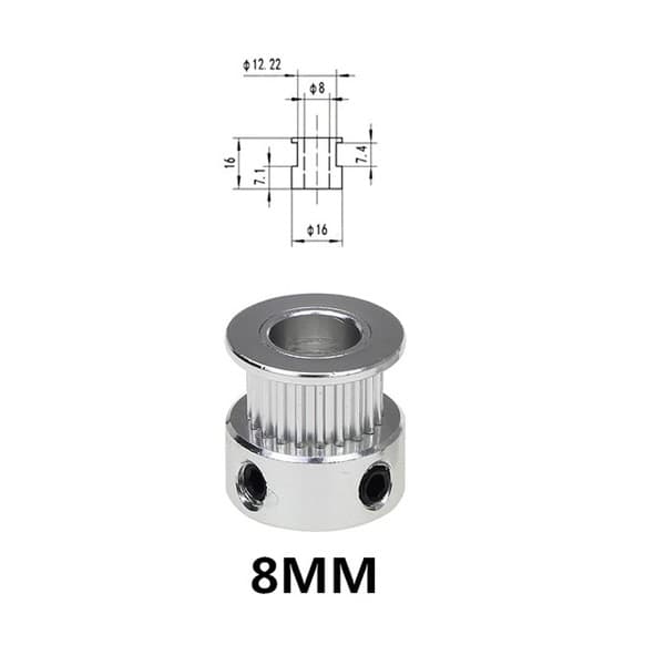 GT2 Idler Pulley 20 Teeth 5mm Bore 6mm Width High Quality Smooth Movement - Main Product View | Superb Tech India