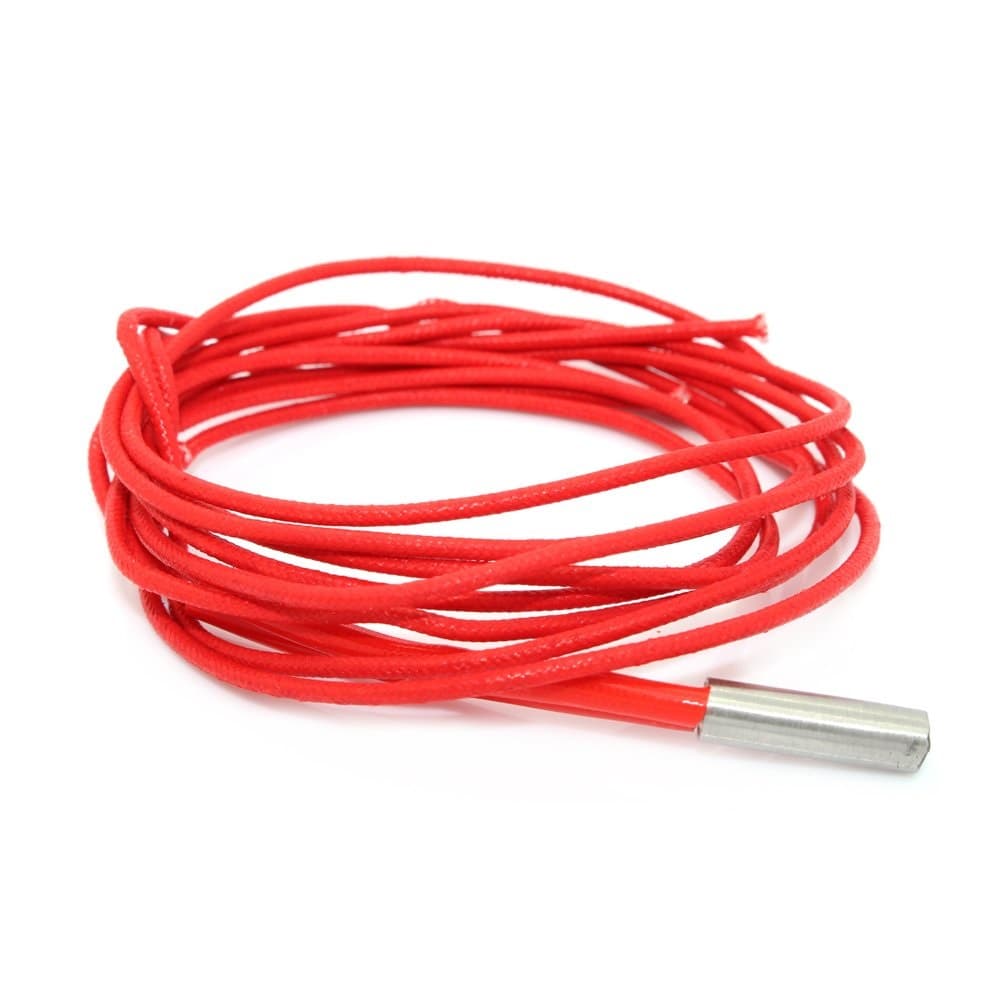 24V 40W Cartridge Heater Red with 1 Meter Wire - Main Product View | Superb Tech India