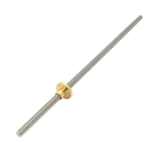 250mm Trapezoidal Lead Screw 8mm Diameter 4 Start with Copper Nut - Main Product View | Superb Tech India