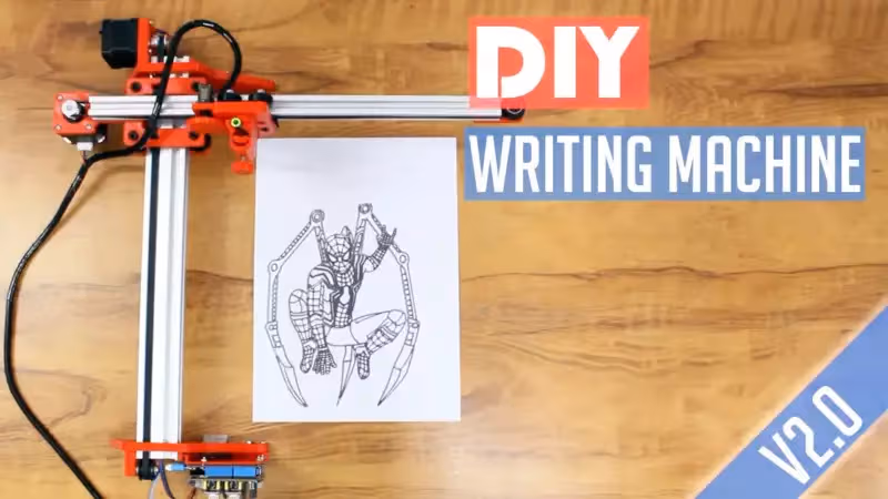 2D Pen Plotter Writing Machine V2.0 - Complete Machine Parts kit - Main Product View | Superb Tech India