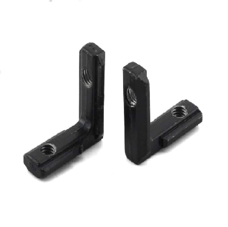Inside Hidden Corner Joint Black for 2020 Aluminium Extrusions V-Slot - Main Product View | Superb Tech India
