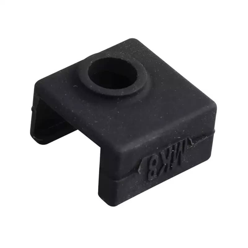 MK8 Silicone Sock Cover Case for MK8 Extruder Block Black Color - Main Product View | Superb Tech India